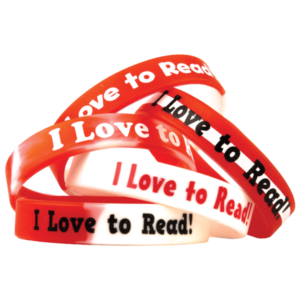 Pulseras de silicona me encanta leer (ING) (10 uds) (TCR6566)