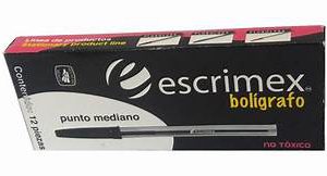 BOLIGRAFO ESCRIMEX PLUBOL204 NEGRO CAJA