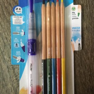 Lapices aquarela con brocha recargable