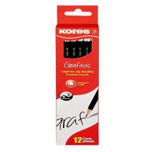 LAPIZ DE GRAFITO TRIANGULAR CAJA 12 UDS KORES