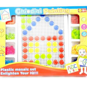 Juego de plástico con piezas de encastre, tipo hongo, grandes y pequeñas m