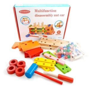 Juego de construcción piezas de madera diseño camión