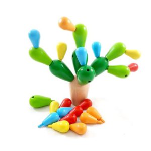 Juego de madera de balance estilo cactus