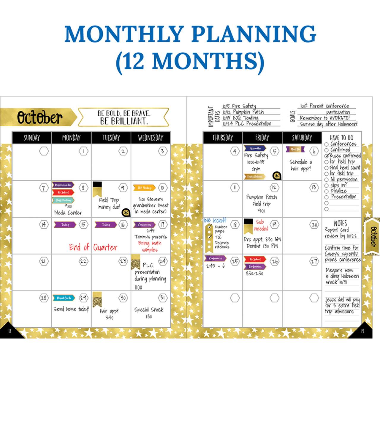 Sparkle + Shine Teacher Planner Paperback (CD105020) - Image 2