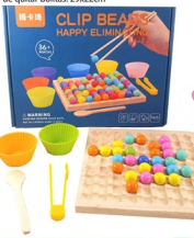 Juego de tablero de madera de quitar bolitas