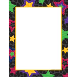 Afiche diseño borde de estrellas (TCR74689)