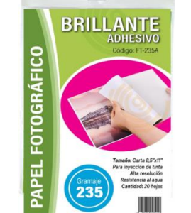 Papel fotográfico Adhesivo A4 210 gramos (GS-ft-235A)