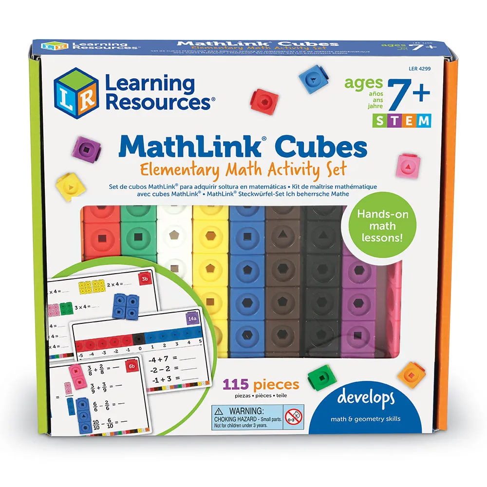 Juego de actividades matemáticas elementales MathLink® Cubes (LER4299) - Image 4