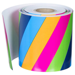 36' Colorful Stripes Rolled Straight Bulletin Board Borders (CD108217)