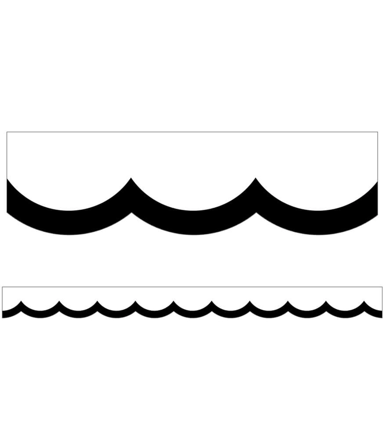 Borde de pizarra Simply Stylish Black & White Wavy Line (CD108357)