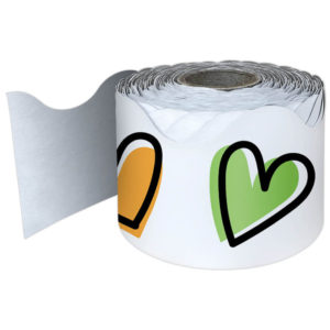 Borde de pizarra 65' (16,5m) Doodle Hearts Rolled (CD108488)