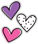 Distintivos de imagenes Doodle Hearts (CD120617)