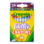 Crayon de cera escarcha marca crayola caja de 24 unidades