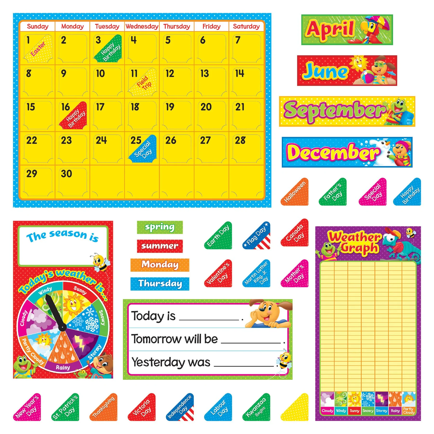 Mural Calendario Playtime Pals (T8420)