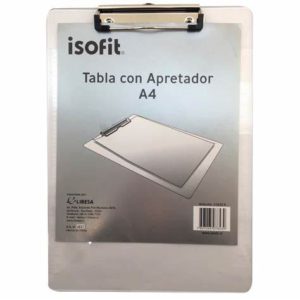 Tabla Acrilica Isofit A4 con prensa.