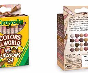 Crayones colores color de mundo marca crayola set 24.