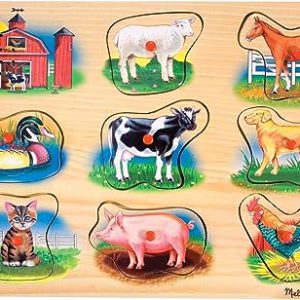 Rompecabezas de madera de Animales de la Granja con Sonidos (MD10268)