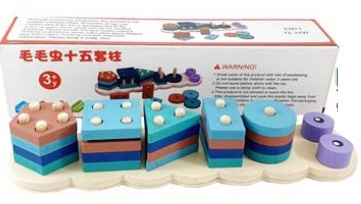 Torre de ensarte con formas geométricas (DD1183)