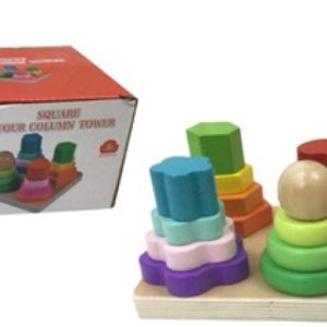 Torre de madera de encastre 13cmx13cmx9cm (DD1376)