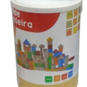 Bloques de madera x100 en caja cilindrica (DD1349)