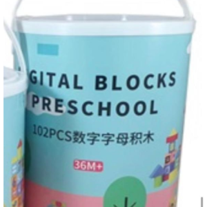 Piezas de madera x102 en caja cilindrica (DD1335)