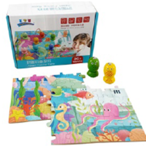 Juego de pesca de madera con rompecabezas (DD1158)