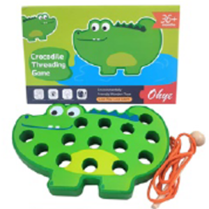 Tablero de madera para enhebrar, estilo cocodrilo (DD1292)