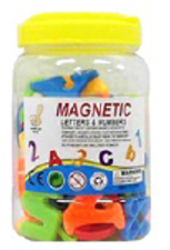 Tarro Plástico de letras y números magnéticos 16 x 10 cm (DD1061)