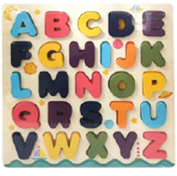 Tablero de Encaste de Madera Letras (DD1324)