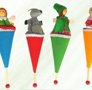 Títere de Palito de Familia  24 cm (JU2697)