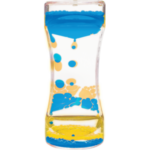 Reloj de Blue & Yellow Liquid Motion Bubbler (TCR20965)