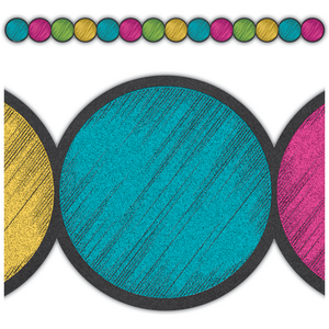 Borde de pizarra Chalkboards Brights Circles (TCR3498)