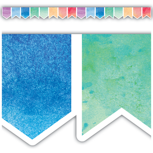 Borde de pizarra Watercolor Pennants (TCR3572)