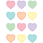Distintivos pequeños Pastel Pop Hearts  (TCR8420)