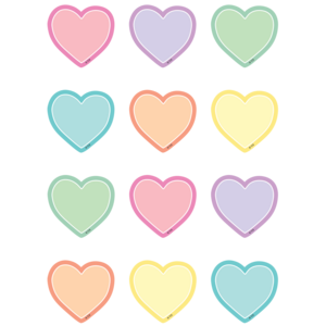 Distintivos pequeños Pastel Pop Hearts  (TCR8420)