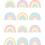 Distintivo pequeño Pastel Pop Rainbows (TCR8442)