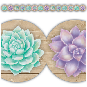 Borde de pizarra Rustic Bloom Succulents (TCR8591)
