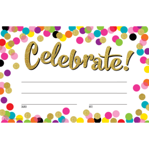 Certificado Confetti Celebrate!   (TCR8892)