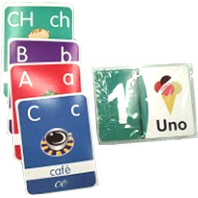 CARTONES DE LECTURA ALFANUMÉRICA X28. 15X10CM -