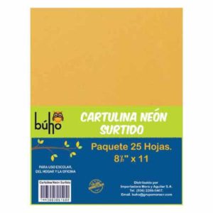 CARTULINA COLOR BUHO CARTA NEON 25H
