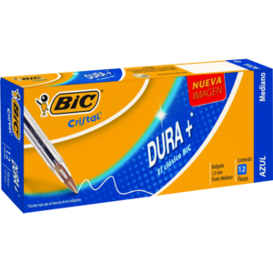 BOLIGRAFO BIC CRISTAL DURA+ AZUL CAJA 12 (ML-11016)
