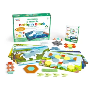 Juego de rompecabezas de bloques con patrones de animales e insectos (94461)