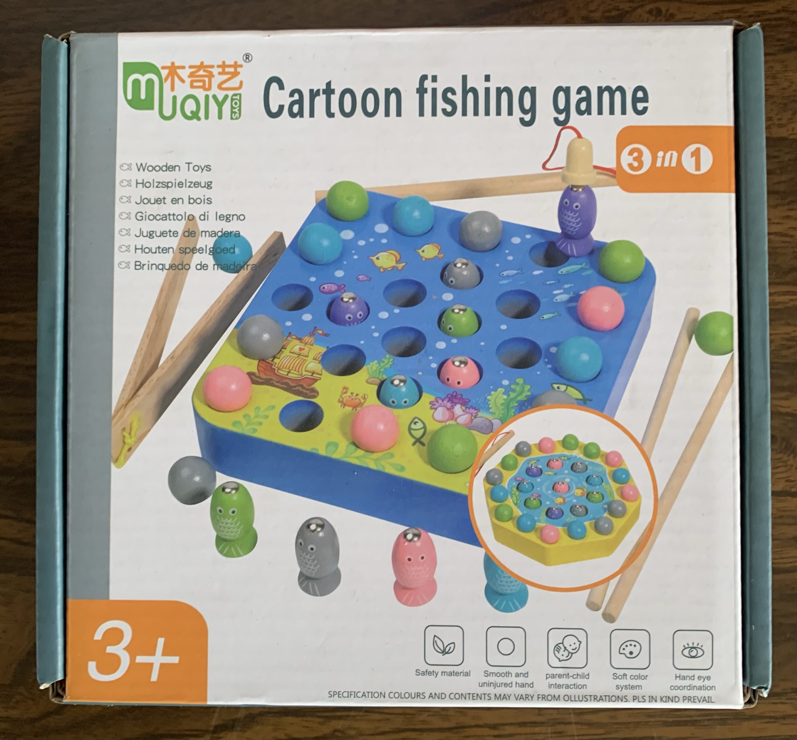 Juego de pesca de madera