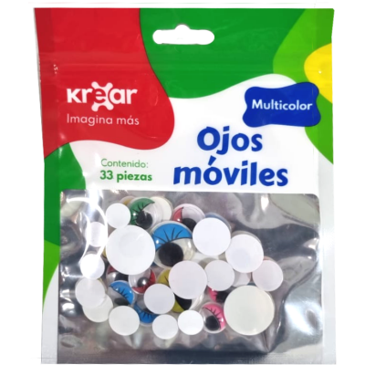 OJOS MOVIBLES PESTAÑAS 33 PIEZAS KREAR (GPSB45401)