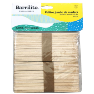 PALETAS JUMBO DE MADERA NATURAL 15X2 CM (BOLSA 80UND)
