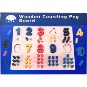 ENCASTRE DE MADERA DE NÚMEROS Y PALITOS. 31X23CM (DD1369)