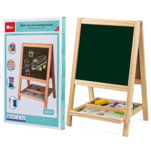 PIZARRA DE MADERA BLANCA / NEGRA DE ACTIVIDADES. 80X41CM (DD1562)