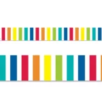 Borde de pizarra de lineas de colores (CTP10502)