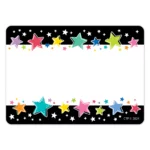 Distintivos adhesivos Borde negro con estrellas (CTP10942)
