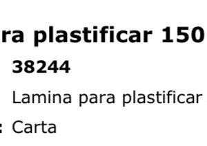 Micas- laminas para plastificar tamaño carta 150 micras 100 unidades Deli (GS-38244)